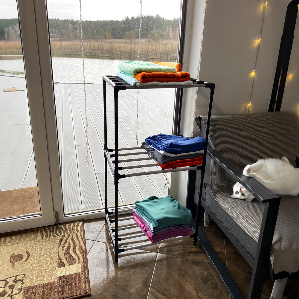 2 в 1 - сушарка для білизни та взуття - Jira З-х рівнева підлогова невелика сушарка для одягу у ванн Бориспіль - фото 10