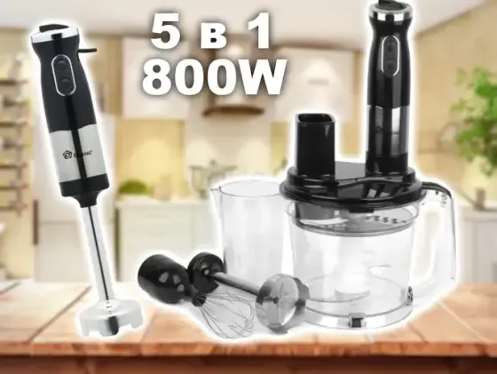 Блендер DOMOTEC MS-5106 5в1 (погружной, 800Вт, нерж.) Коломыя