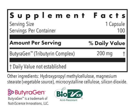 Масляна кислота (бутират кальцію і магнію) Allergy Research Group ButyrEn 100 таб Київ