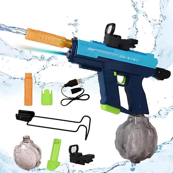 Водный пистолет для детей, автоматический электрический бластер, игрушечный водный пистолет UZI Каменец-Подольский