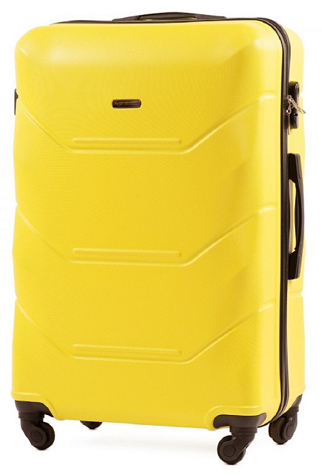 Чемодан пластиковый WINGS 147 большой 75 см желтый Киев - изображение 1