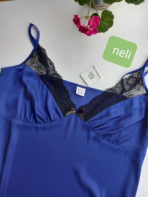 Жіночий шовковий пеньюар з мереживом та нічною сорочкою easy light Nelli-Diva-Opium Славута - фото 2