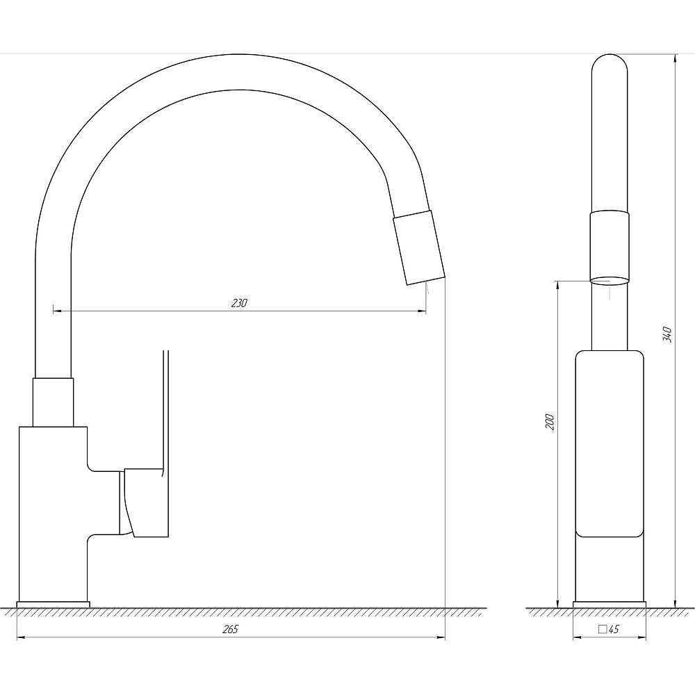 Змішувач для кухні DOMINO MALIBU DMM-203 LR-BB-BL (BLACK-BLACK) Тернопіль - фото 6