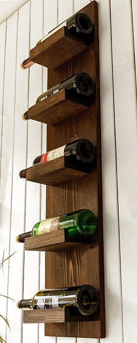 Настінна винна полиця "Санда" латте Миколаїв - фото 1