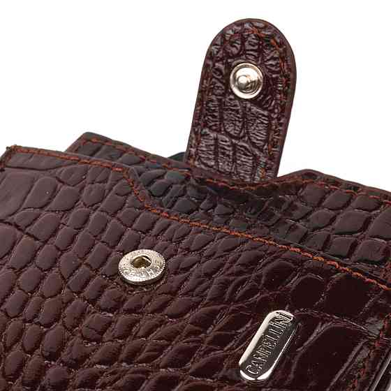 Горизонтальний чоловічий гаманець із натуральної фактурної шкіри CANPELLINI 21503 Коричневий Київ