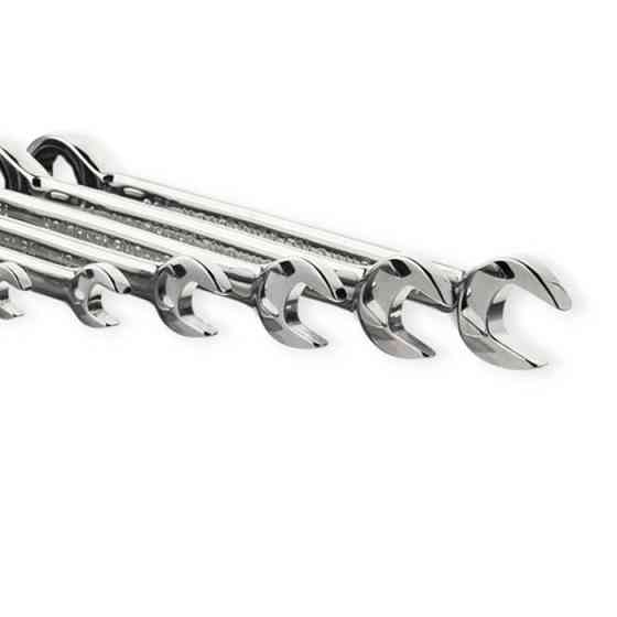 Набор ключей рожково-накидных с трещеткой 8-19 мм 6 шт (планшет) CrV XT-1301 Мукачево