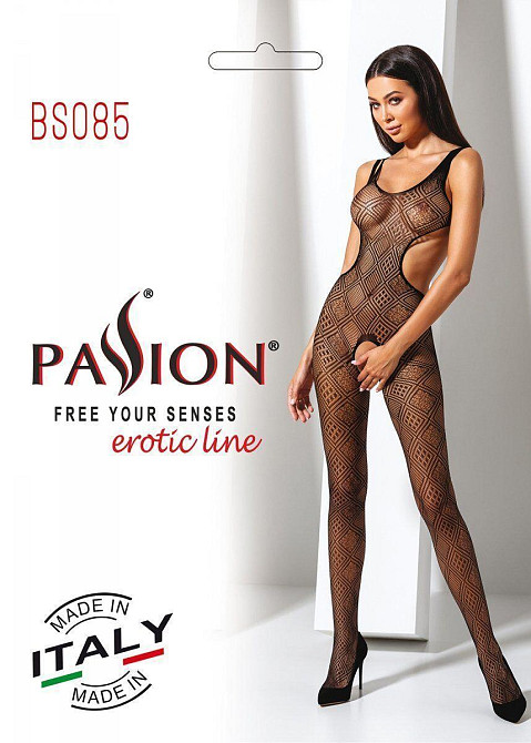 Еротичний бодістокінг з малюнком Passion BS085 black Sex Aura Київ - фото 6