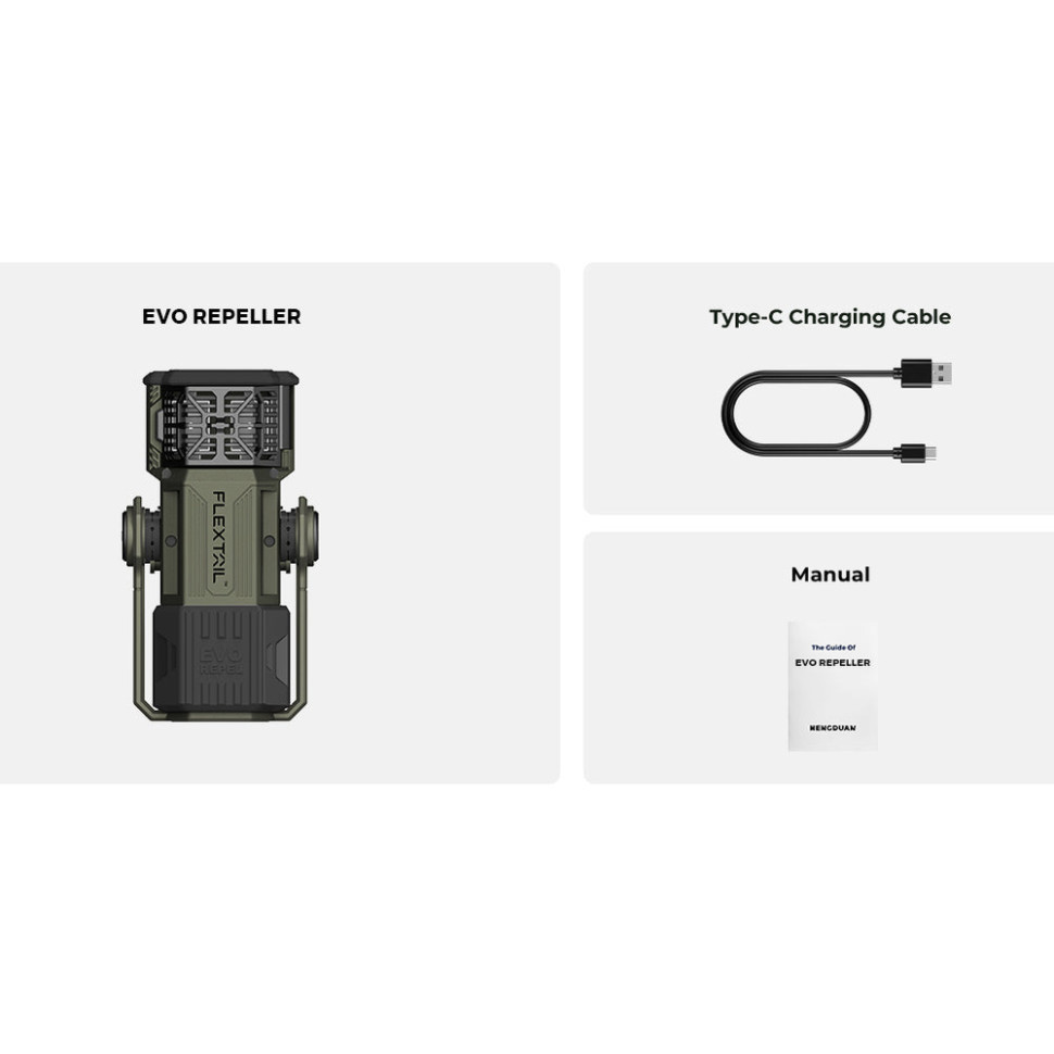 Фумігатор-ліхтар-powerbank кемпінговий Flextail Evo Repel, чорний Київ - фото 17