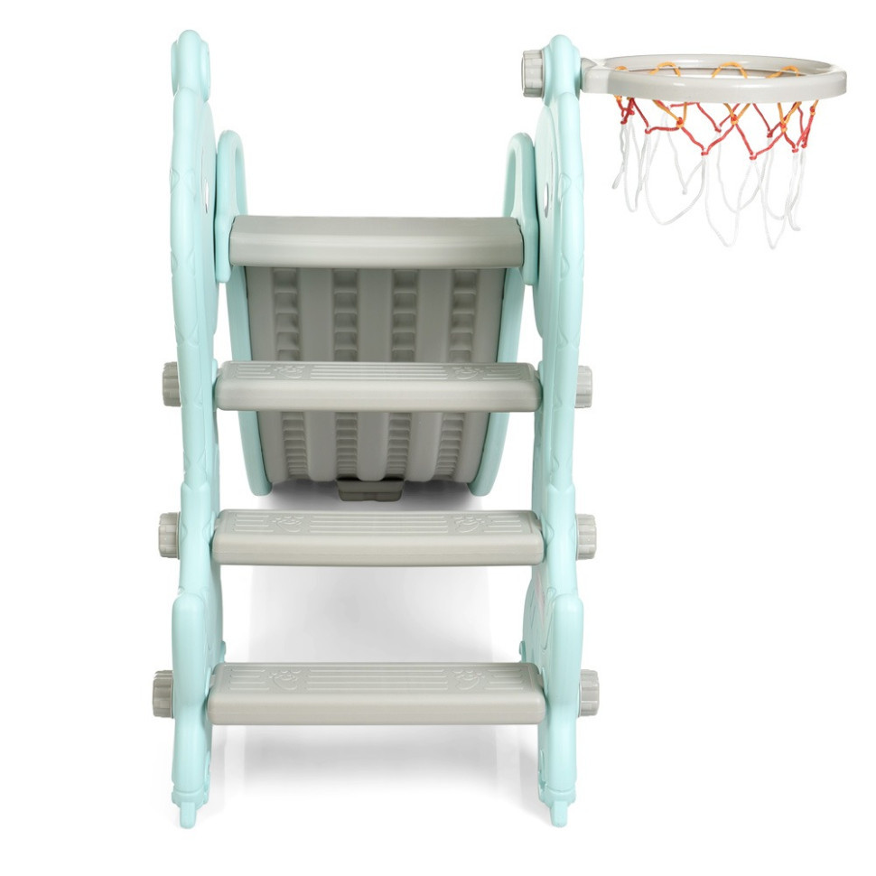 Дитяча гірка YG2020-2-1-4 пластик, з баскетбольним кільцем Вінниця - фото 3