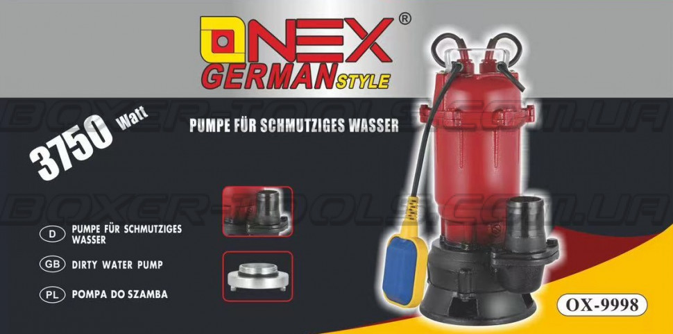 OX-9998 Насос Погружной Дренажный 3750 Вт, С Поплавком Одесса - изображение 6