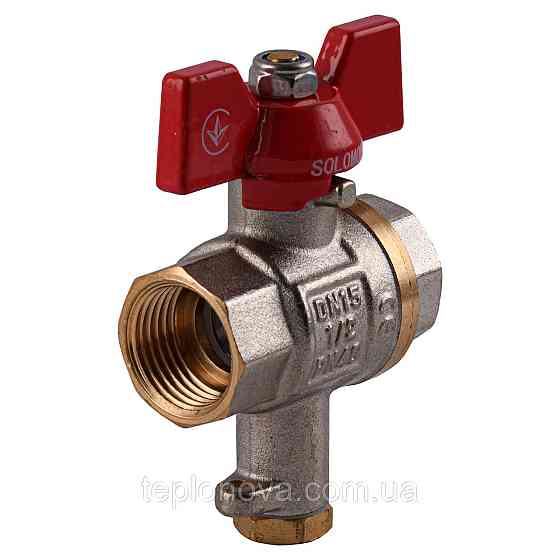 Кран кульовий повнопрохідний для під'єднання термометра SOLOMON 1/2| V1242 S Чернівці