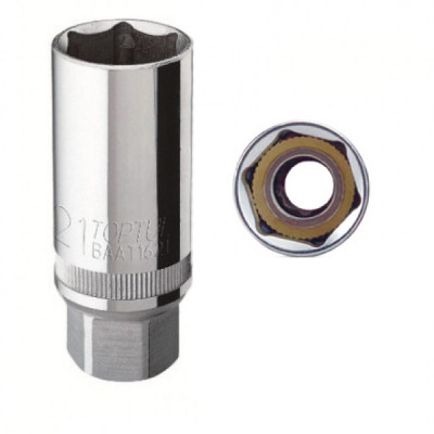 Головка торцева Toptul магнітна свічкова 21мм 1/2" (BAAT1621) Вінниця - фото 1