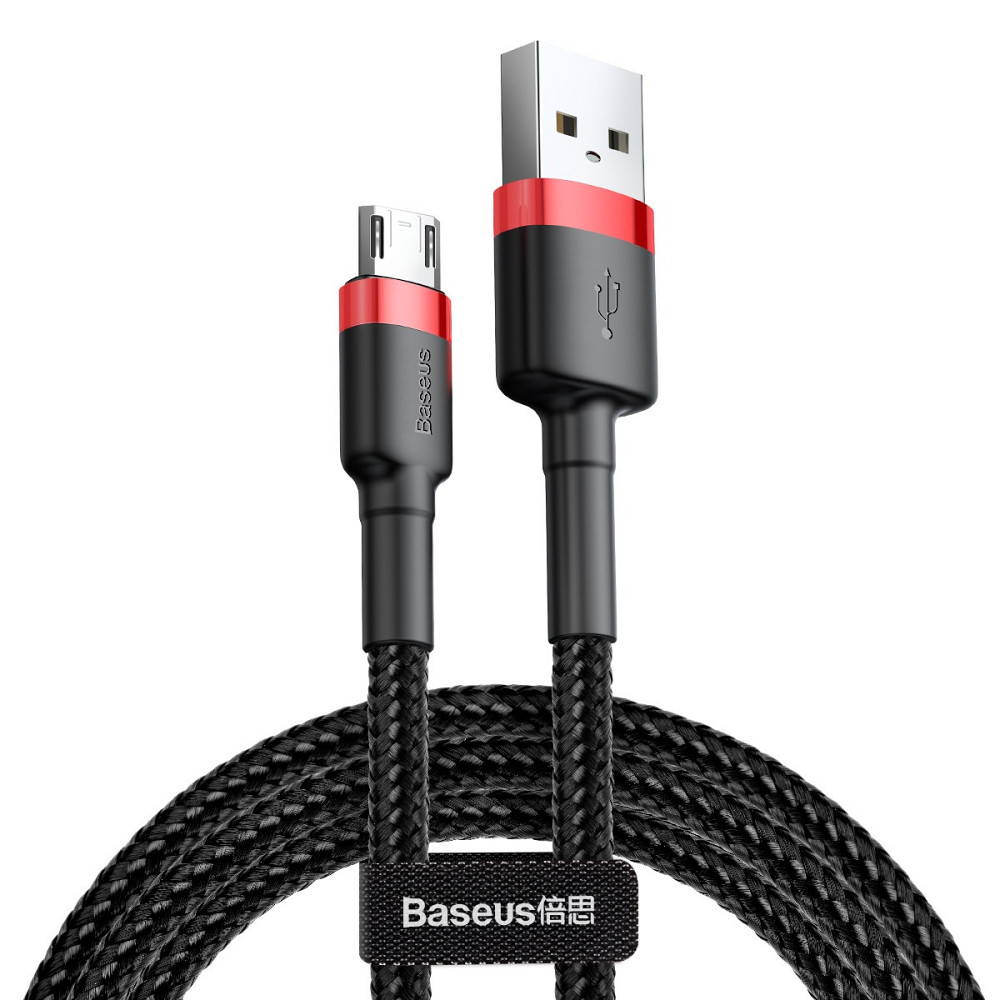 Кабель Baseus Cafule Cable USB - Micro 2.4A 1m, цвет красный+Black CAMKLF-B91 Одесса - изображение 1