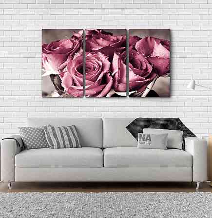 Модульна картина Троянди Букет Аrt-118_3А Київ