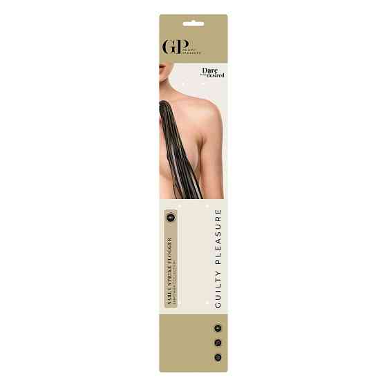 Флоггер із петлею Guilty Pleasure Sable Strike Empower, чорний, 66 см Sex Aura Київ
