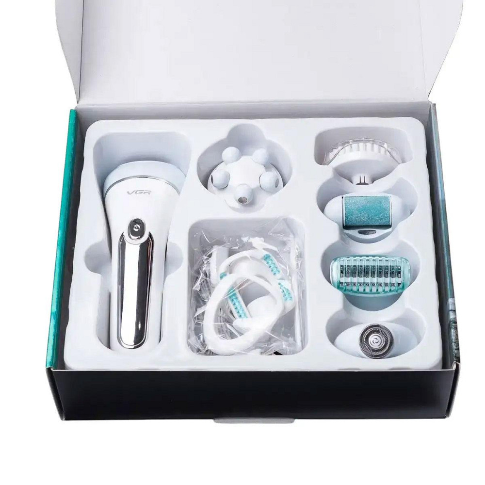 Беспроводной эпилятор для лица и тела для женщин 6 в 1 домашний триммер для волос USB VGR HP-V-733-BL Киев - изображение 8
