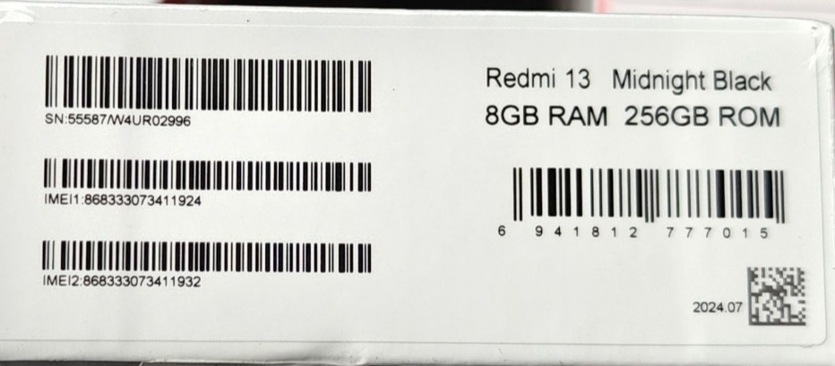 Смартфон Redmi 13, 8/256Gb. Без, Black, Blue Київ - фото 1