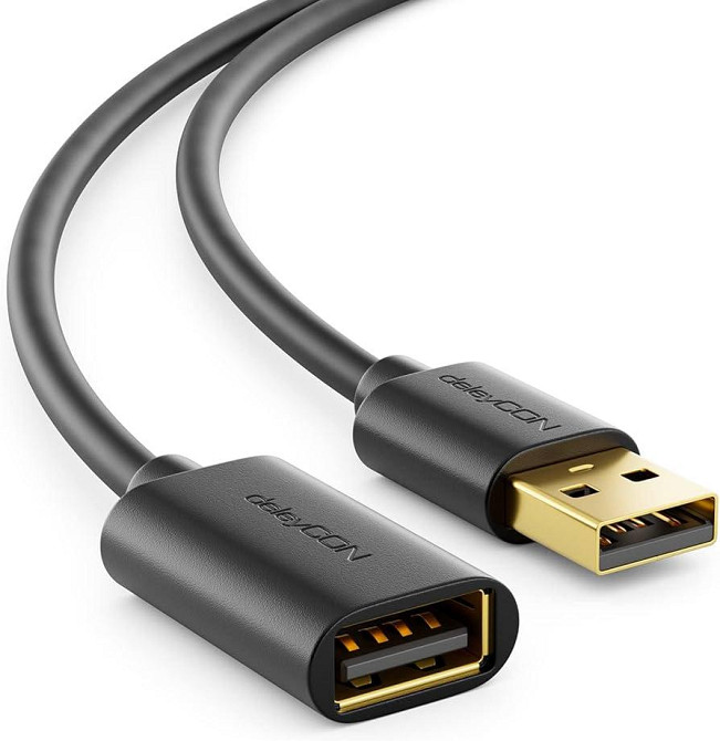 Кабель подовжувач USB 2.0 тато мама DeleyCON MK715 1,5м Луцк - изображение 1