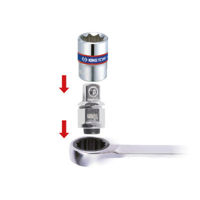 Тримач для біт KING TONY 1/4" шестигранний 10 мм (373202R) Вінниця - фото 3