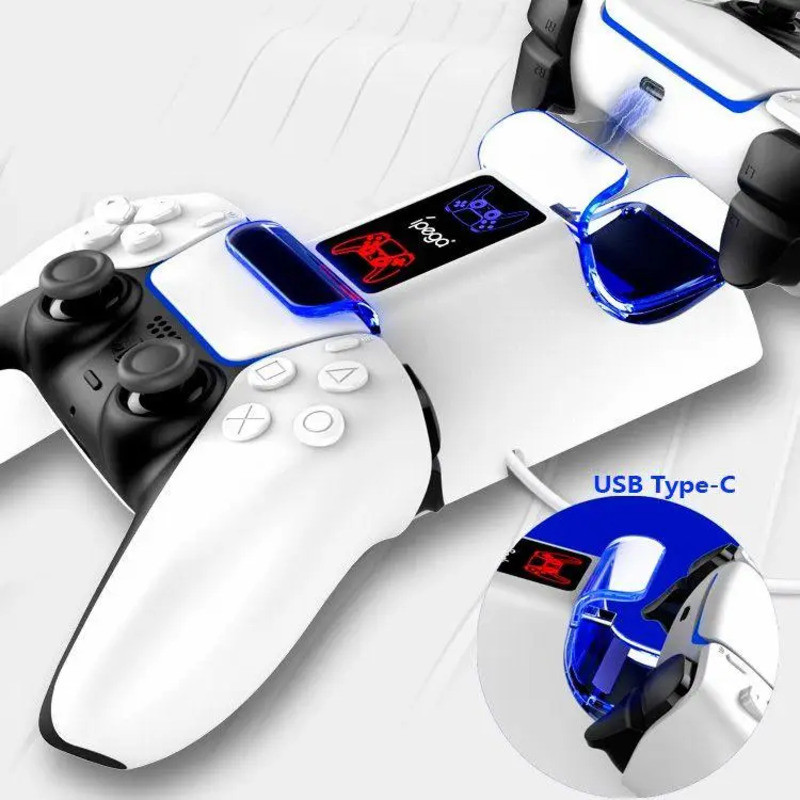 Зарядная станция для геймпадов iPega PG-P5003 DualSense PlayStation 5 (Белый) Николаев - изображение 7