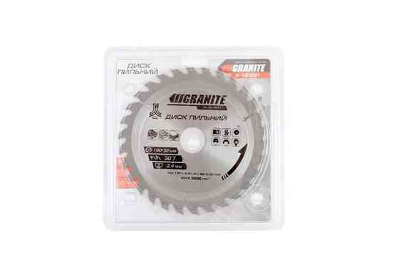 Диск пильный GRANITE для дерева с твердосплавными напайками 180х32х30Т адаптер 32-30 8500 об/мин 5-18-031 Ровно