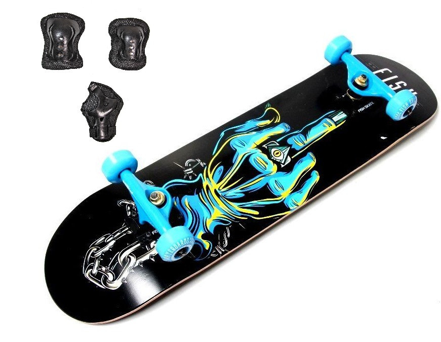 Скейтборд FISH Fuck із захистом у комплекті. Навантаження до 90 кг Одеса - фото 1