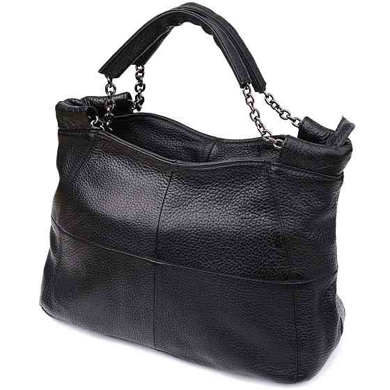 Повседневная сумка из натуральной кожи для женщин Vintage 22992 Черный Киев