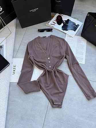 Женское теплое базовое боди из ангоры рубчик Мокко, 48/50 Одесса