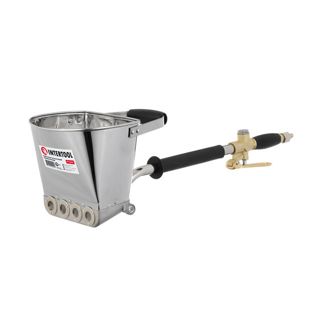 Ковш-хоппер штукатурный пневматический для стен, 3 л, 5-6 атм, 400 л/мин INTERTOOL PT-0404 Киев - изображение 1