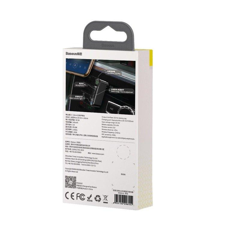 Bluetooth 5.1 приймач Baseus Type 7 c AUX виходом 3.5мм з мікрофоном для автомагнітол, колонок WXQY-01 Николаев - изображение 10