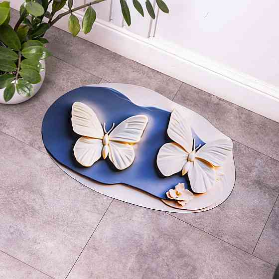 Килимок для ванної кімнати з 3D-ефектом Hover Bloom 38*58 см діатомітовий Синій HP-42-36 Коломия