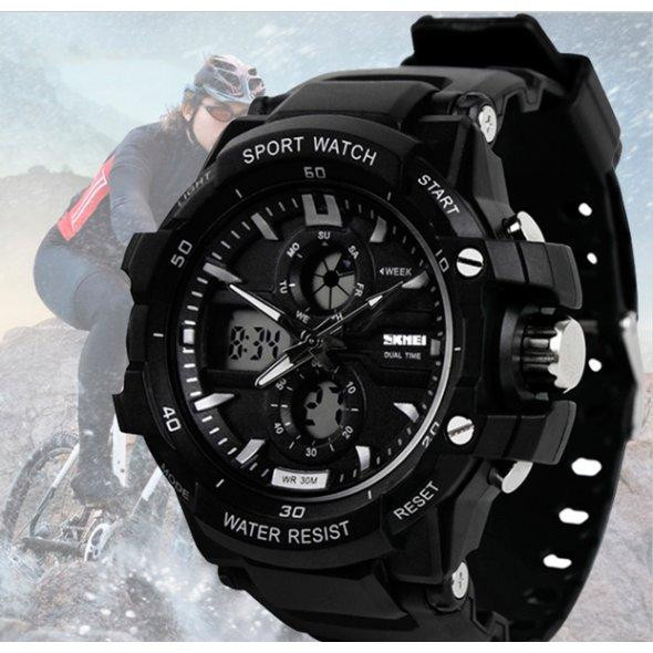 Мужские наручные часы Skmei Resist 0990 Черные Винница - изображение 5