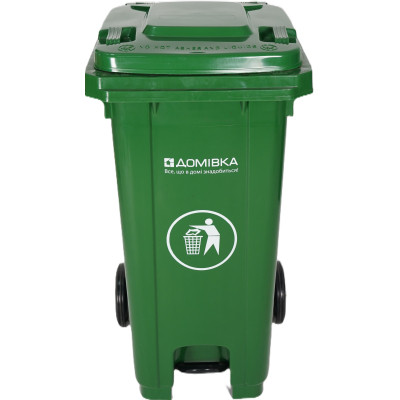 Контейнер для мусора Домівка 120L-B Зеленый 120 л (000033127) Винница - изображение 1
