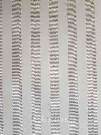 Шпалери вінілові на флізеліні Rasch TrianonXlll 0.53х10 класика структурні смуги кремові зі сріблом на білому Київ