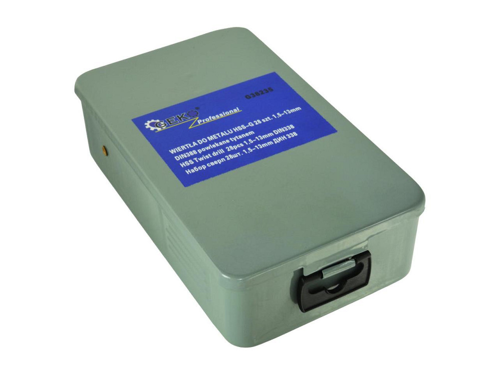 Свердла металу "GeKo" HSS-TYT у металічній валізці, комплект 28шт: ( 1,0-13,0)мм Киев - изображение 3