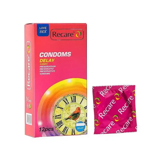 Презервативи Recare Delay Candy Condoms 12 шт, пролонгувальний ефект, цукерковий аромат Львів