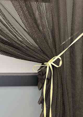 Кухонные шторки VR-Textil № 101к с подвязками Венге с бежевым 330х170 см (52-1221) Киев