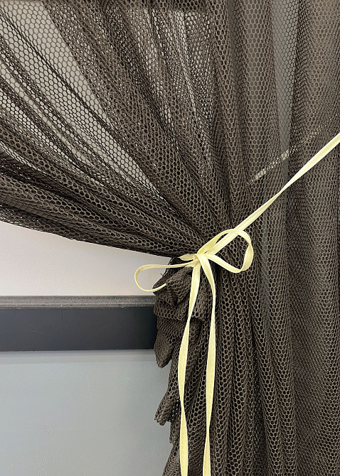 Кухонные шторки VR-Textil № 101к с подвязками Венге с бежевым 330х170 см (52-1221) Киев - изображение 4