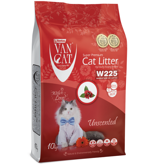 Бентонітовий наповнювач VanCat Unscented без запаху для котячого туалету, 10 кг Київ