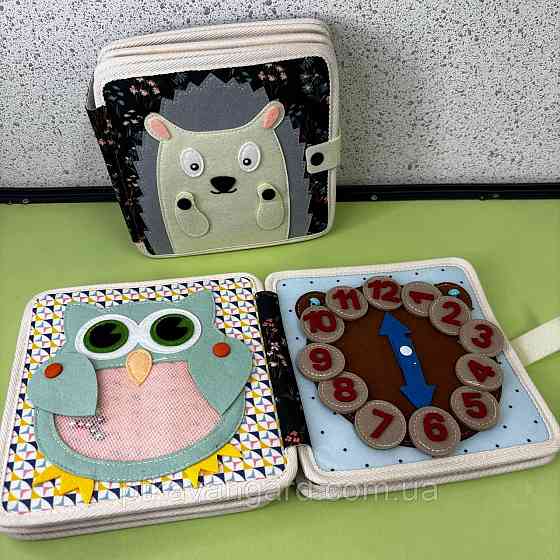 Фетрова книга-бізіборд розвиваюча "Їжак" (шнурівка, сортер, елементи на липучках) 25004 Хмельницький