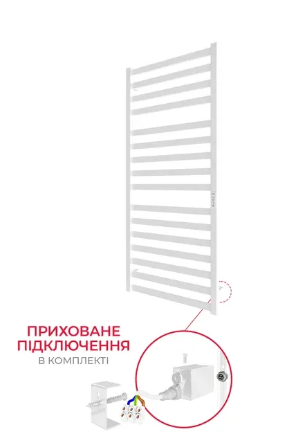 Электрический полотенцесушитель HF Oxford 1170х530 TR K белый мат Киев - изображение 2
