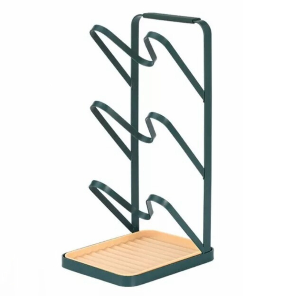 Підставка органайзер на 3 кришки з нержавіючої сталі, зелена Кам'янець-Подільський - фото 1