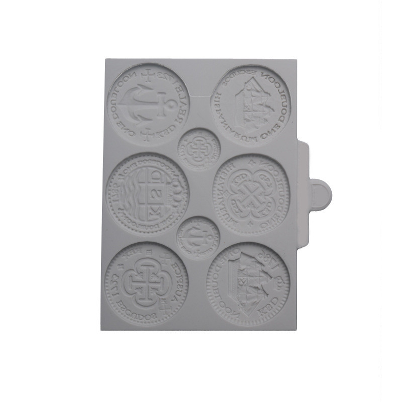 Молд силиконовый Монеты 103 на 74 мм серый Киев - изображение 3