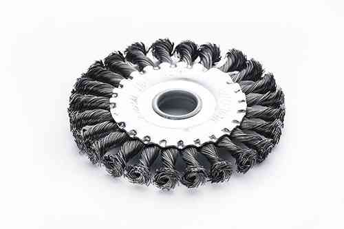 Щётка круг стальные витки 125мм (УШМ) APRO Ровно