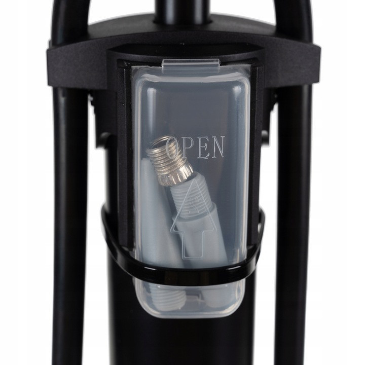 Насос напольный с манометром и шлангом + 3 насадки Trizand (19164) Black Нововолынск - изображение 3