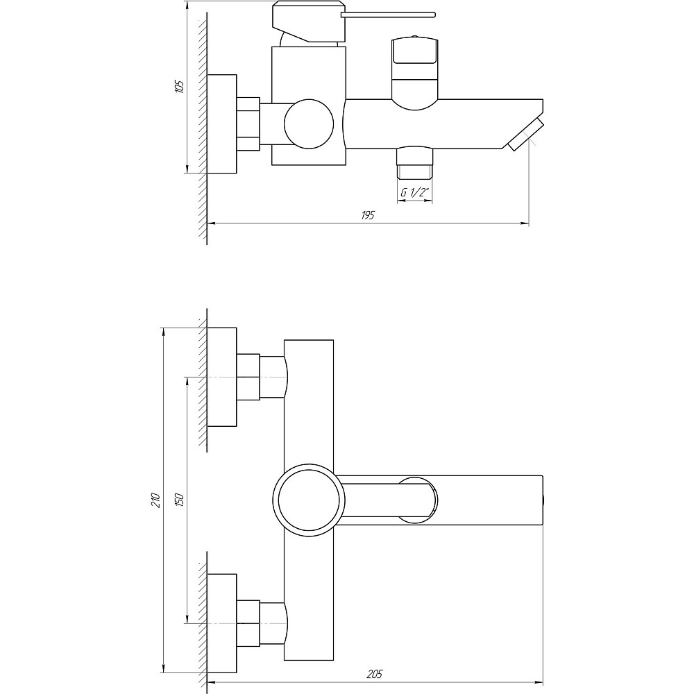 Змішувач для ванни Globus Lux WIEN SBT2-102NE Луцьк - фото 6