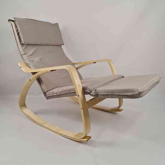 Крісло гойдалка з підставкою для ніг Avko ARC003 Natural Beige Київ