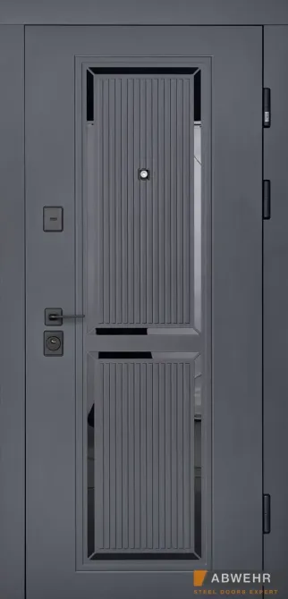 Входная дверь Abwehr Megapolis MG3 Enigma 569/570  Vinorit Антрацит + Белый супермат 860*2050 мм Киев - изображение 1