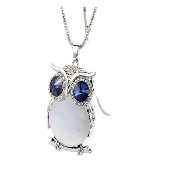 Подвеска Сова с цепочкой женская 70 см разноцветный Киев