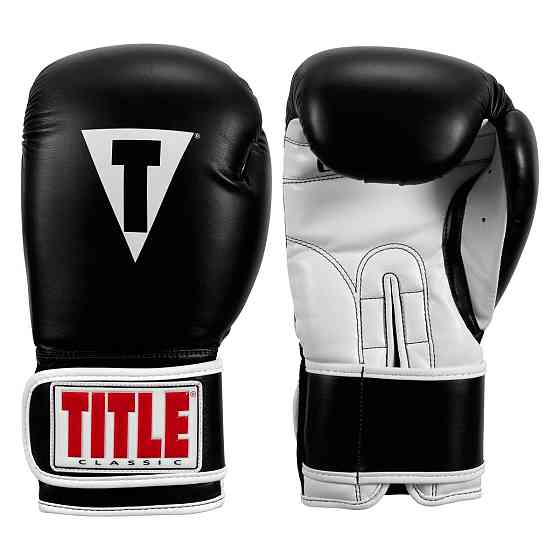 Боксерські рукавиці TITLE Classic Pro Style 3.0 Black/White 14 oz (капа в комплекті) Каменское